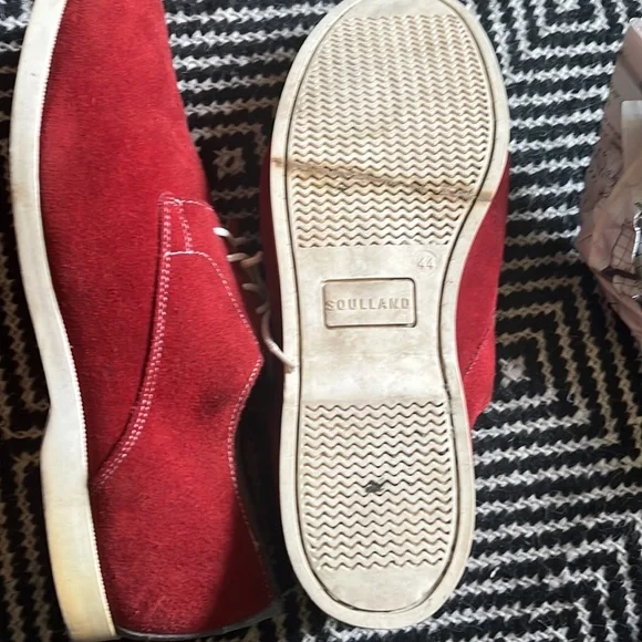 SOULLAND red suede brogues - Picture 4 of 6